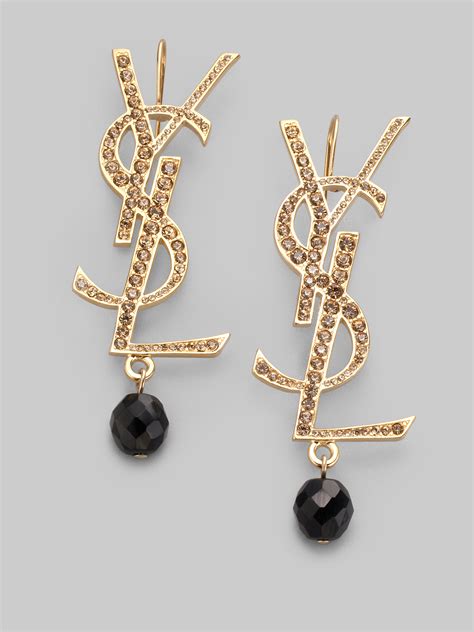 ysl logo earrings dupe|yves st laurent earrings.